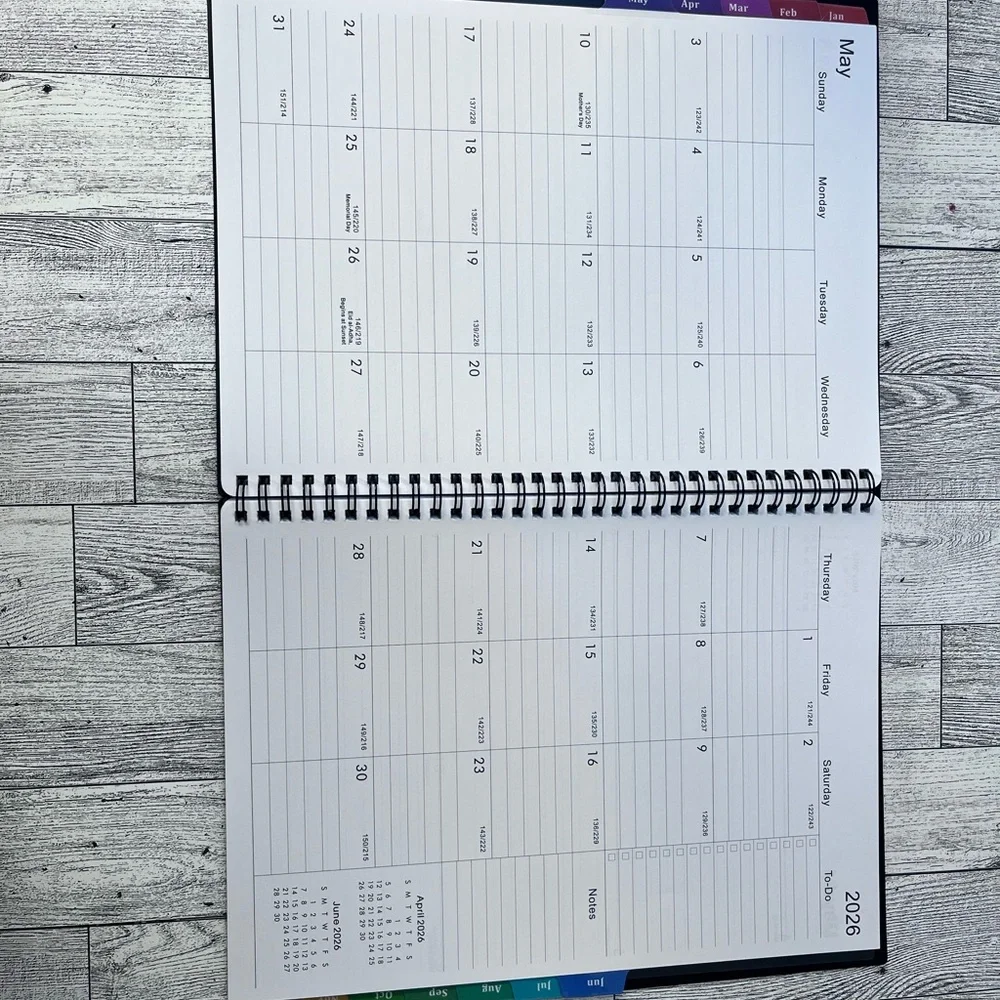 Black Spiral Planner 2026